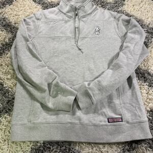 Vineyard Vines Chicago Cubs Sweatshirt Sz M Gray 1/4 Zip Pullover MLB